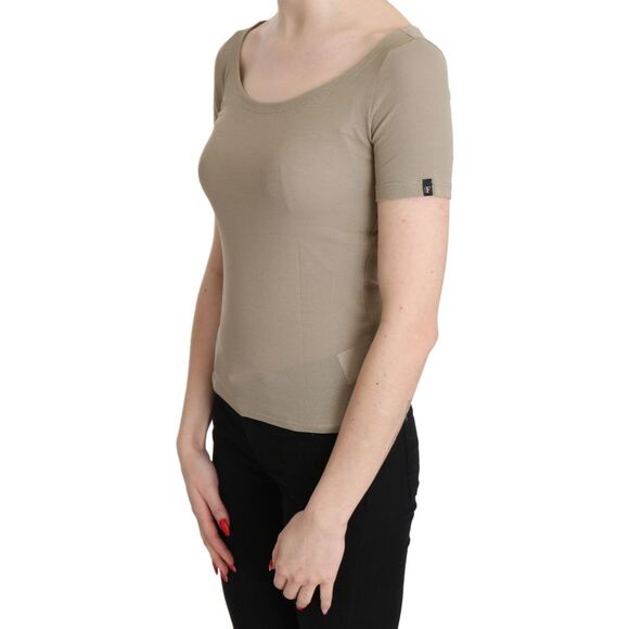 GF Ferre TSH3423 Slim Fit Scoop Neck TShirt Women Gray Tops & T-Shirts - Picture 3 of 5
